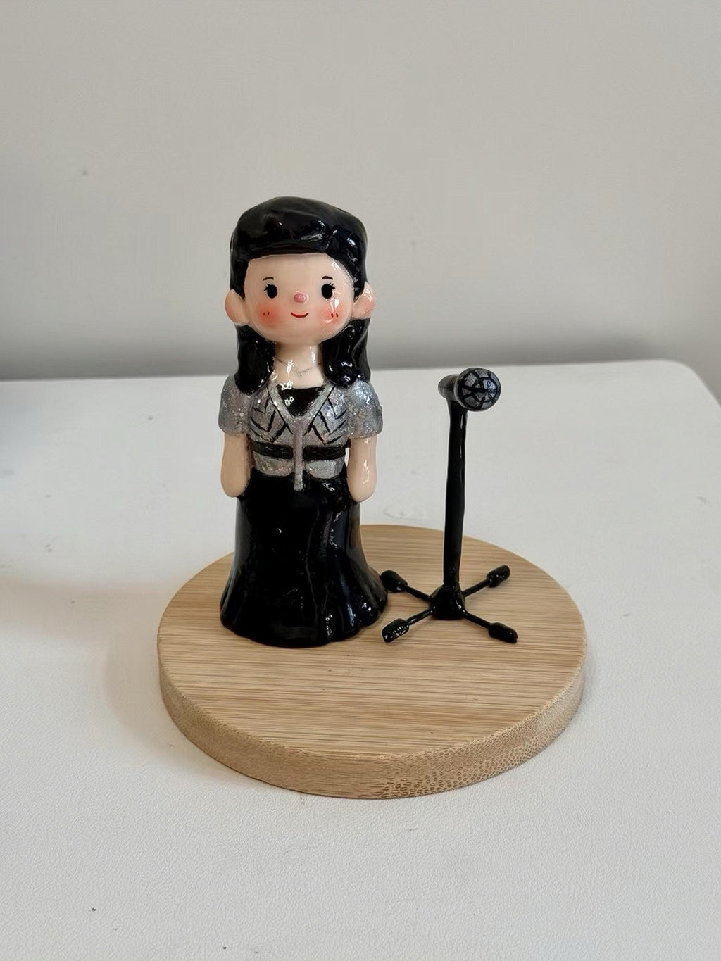 Personalized Clay Figurine: Handmade Sporty Girl Portrait Sculpture