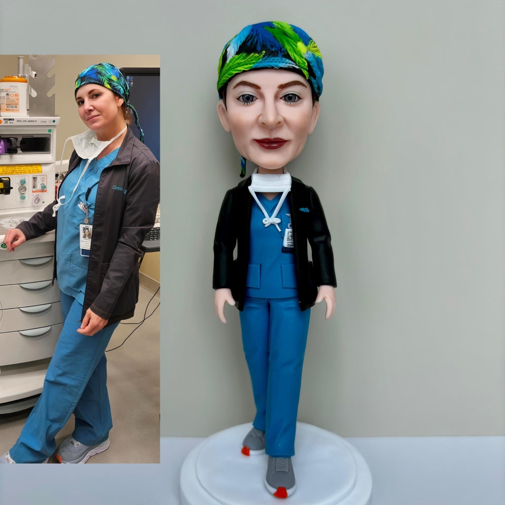 Custom Bobblehead Gift - Personalized Clay Figurine for Professionals