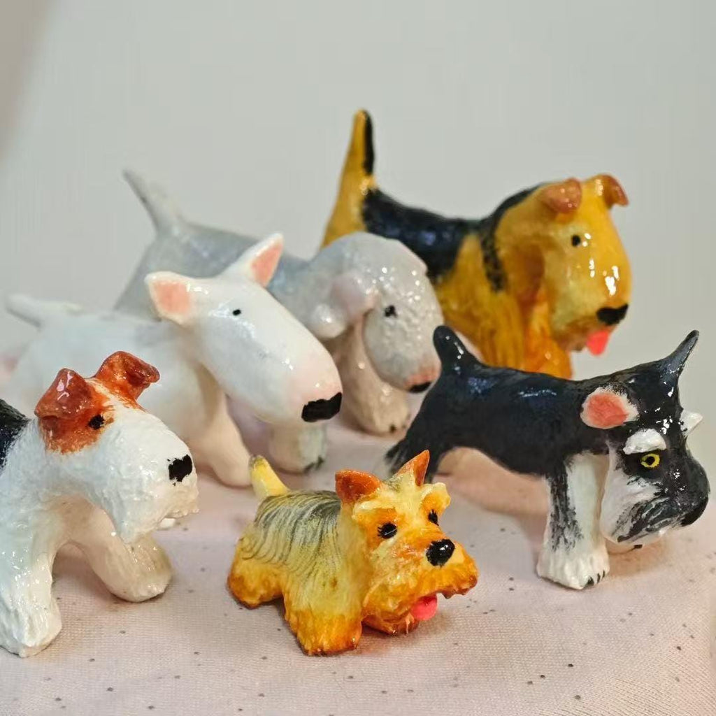 Custom Pet Figurine Cake Topper, Handmade Clay Animal Keepsake