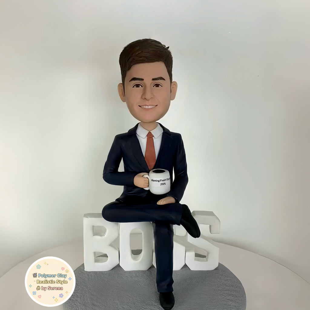 Custom Caricature Bobblehead – Personalized Gift for Him