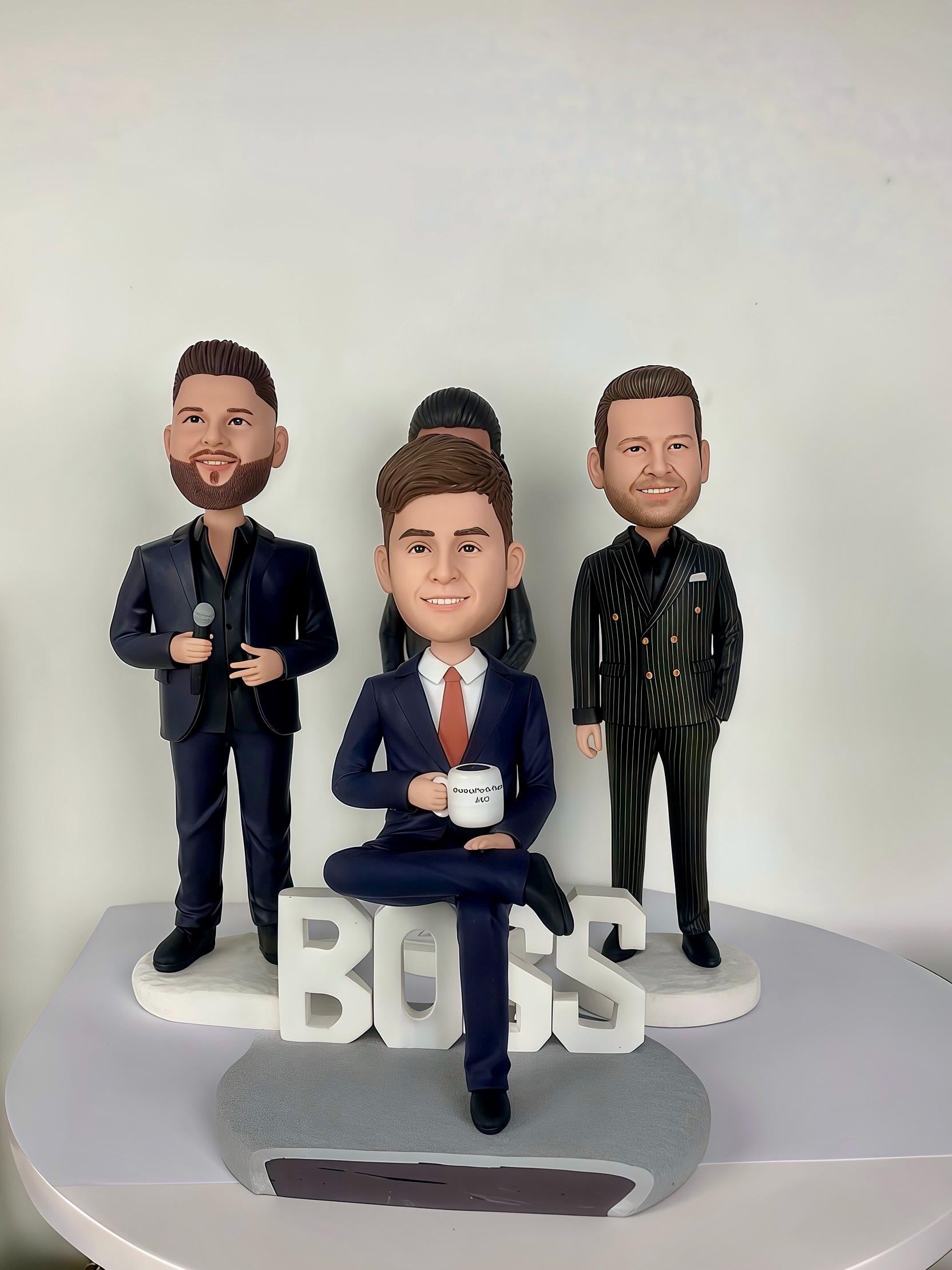 Personalized Man Bobblehead – Custom Clay Figurine Gift