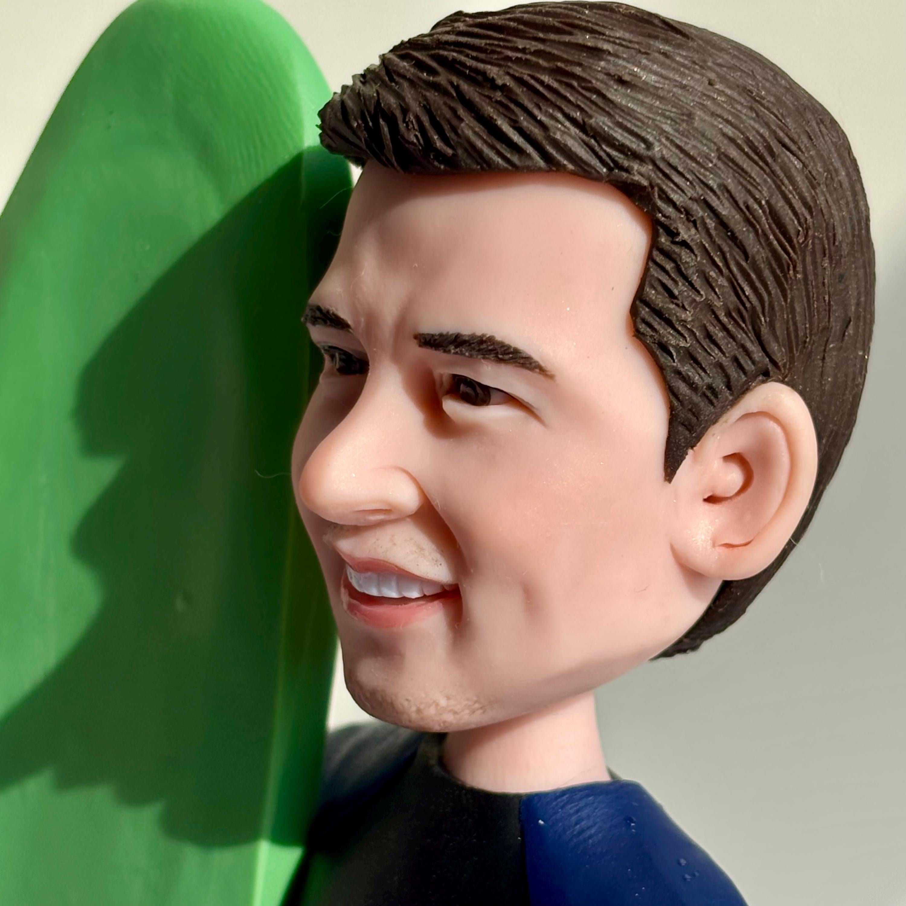 Personalized Polymer Clay Cake Topper – Custom Figurine Gift
