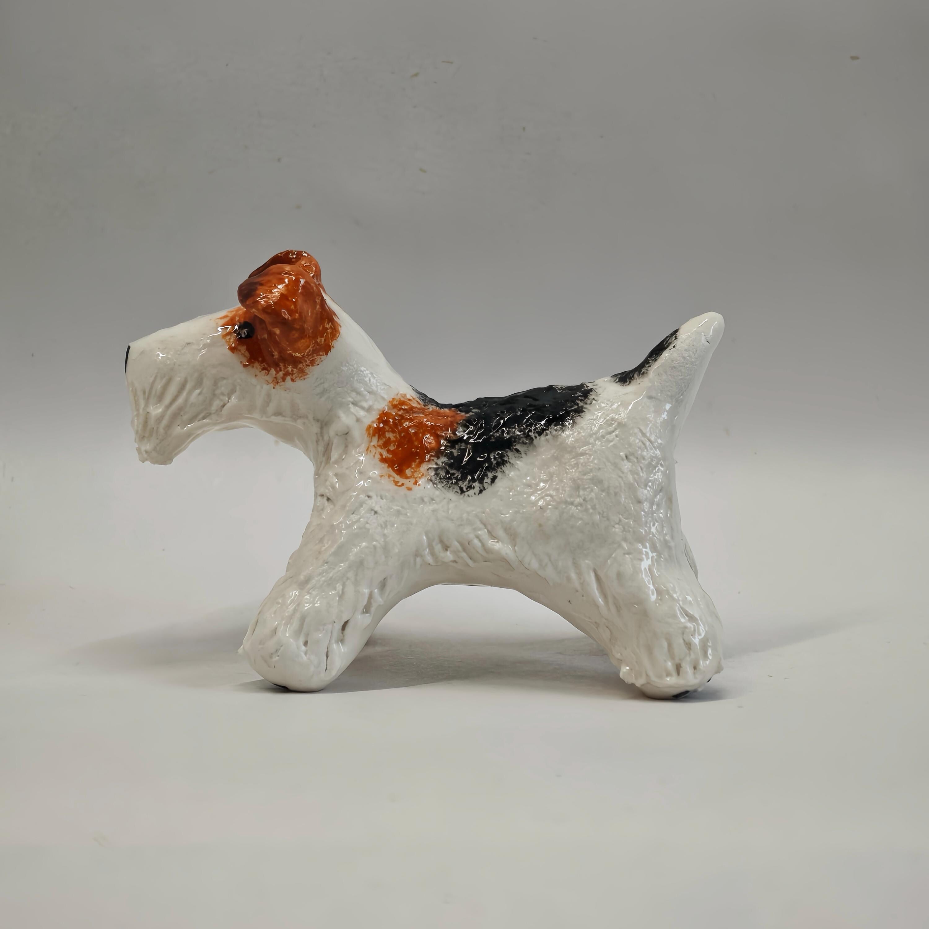 Custom Pet Figurine Cake Topper, Handmade Clay Animal Keepsake