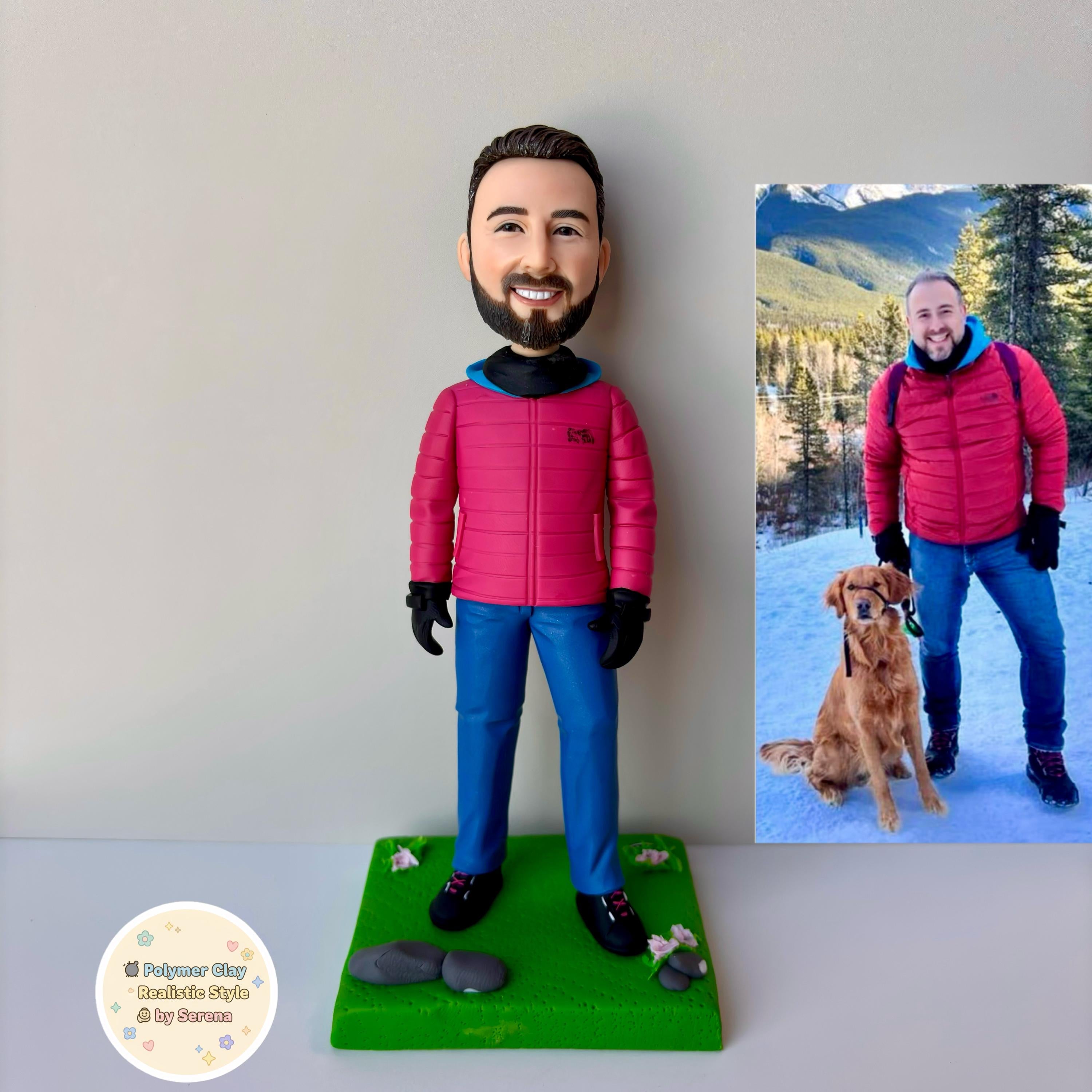 Custom Man Bobblehead – Personalized Clay Figurine Gift