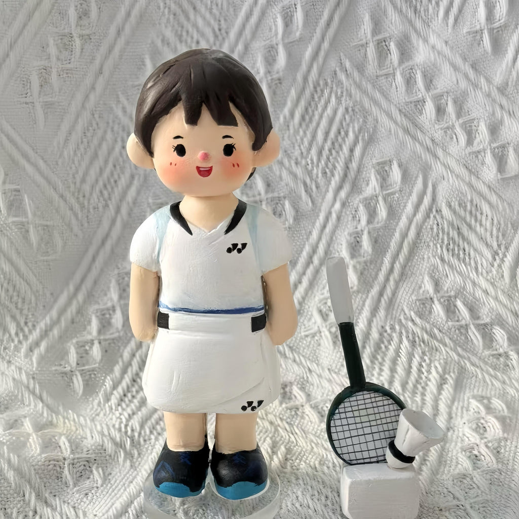 Personalized Clay Figurine: Handmade Sporty Girl Portrait Sculpture