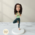 Personalized Yoga Pose Bobblehead – Custom Clay Sculpture Gift